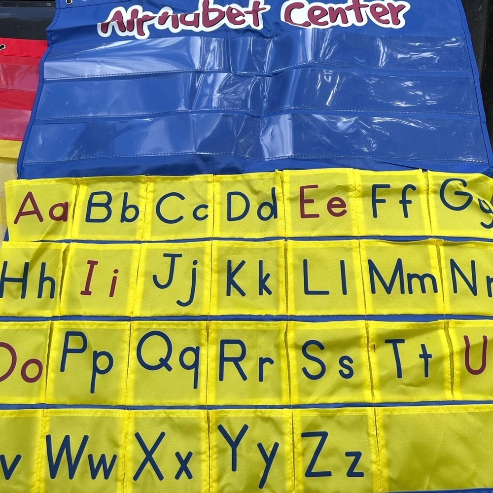 Learning Resources Alphabet Pocket Chart Wall Organizer - Yellow and Blue